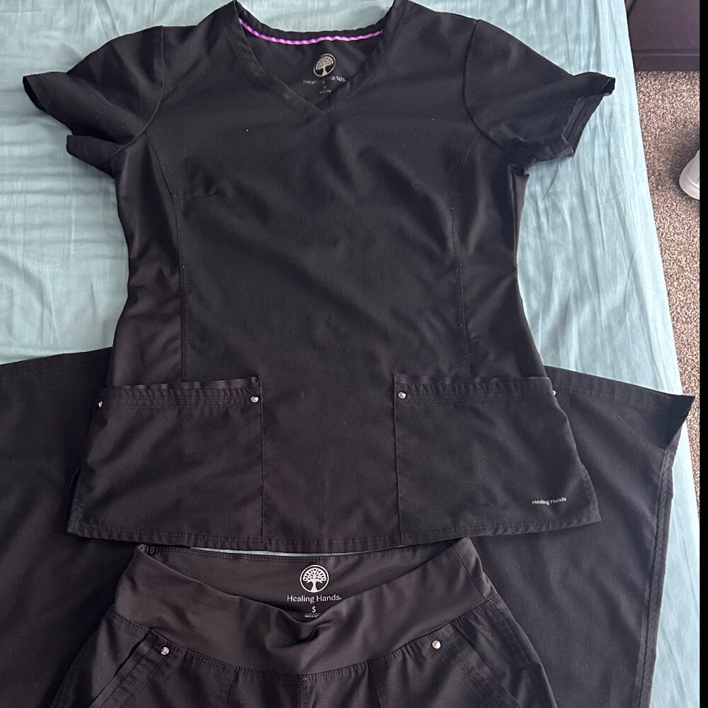 Healing Hands Scrubs Black Women's size medium/small